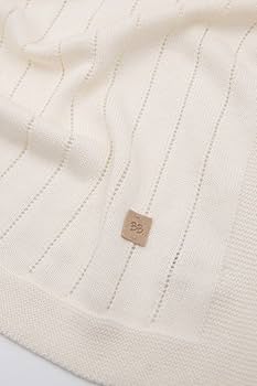 Copertina traforata in filo di cotone - avorio - 75x100cm - BB