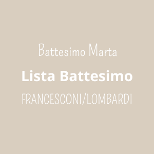 Battesimo Marta