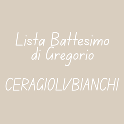 Battesimo Gregorio