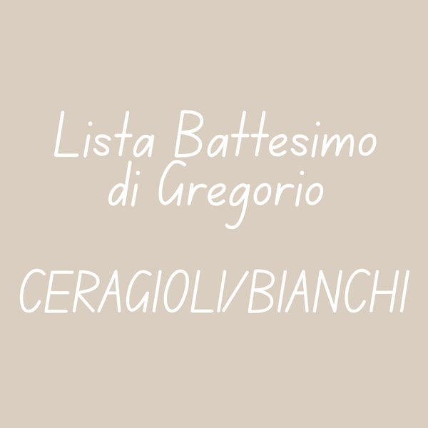 Battesimo Gregorio