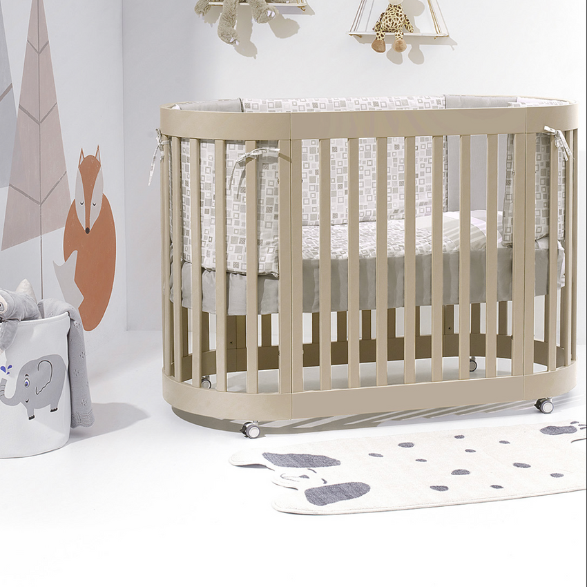 Kit trasformazione (da culla a letto ovale ) Tortora