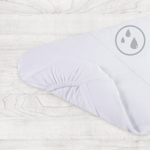 Coprimaterasso angolato PIPI-NO in jersey elasticizzato per culle Co-sleeping bianco
