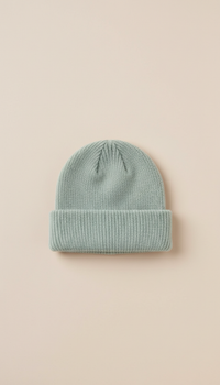 Cappellino minimal in maglia Sage Mist
