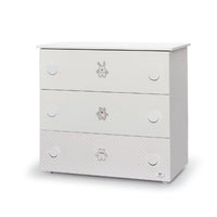Comò Ted bianco con decori