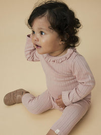 Body con colletto - Misty rose