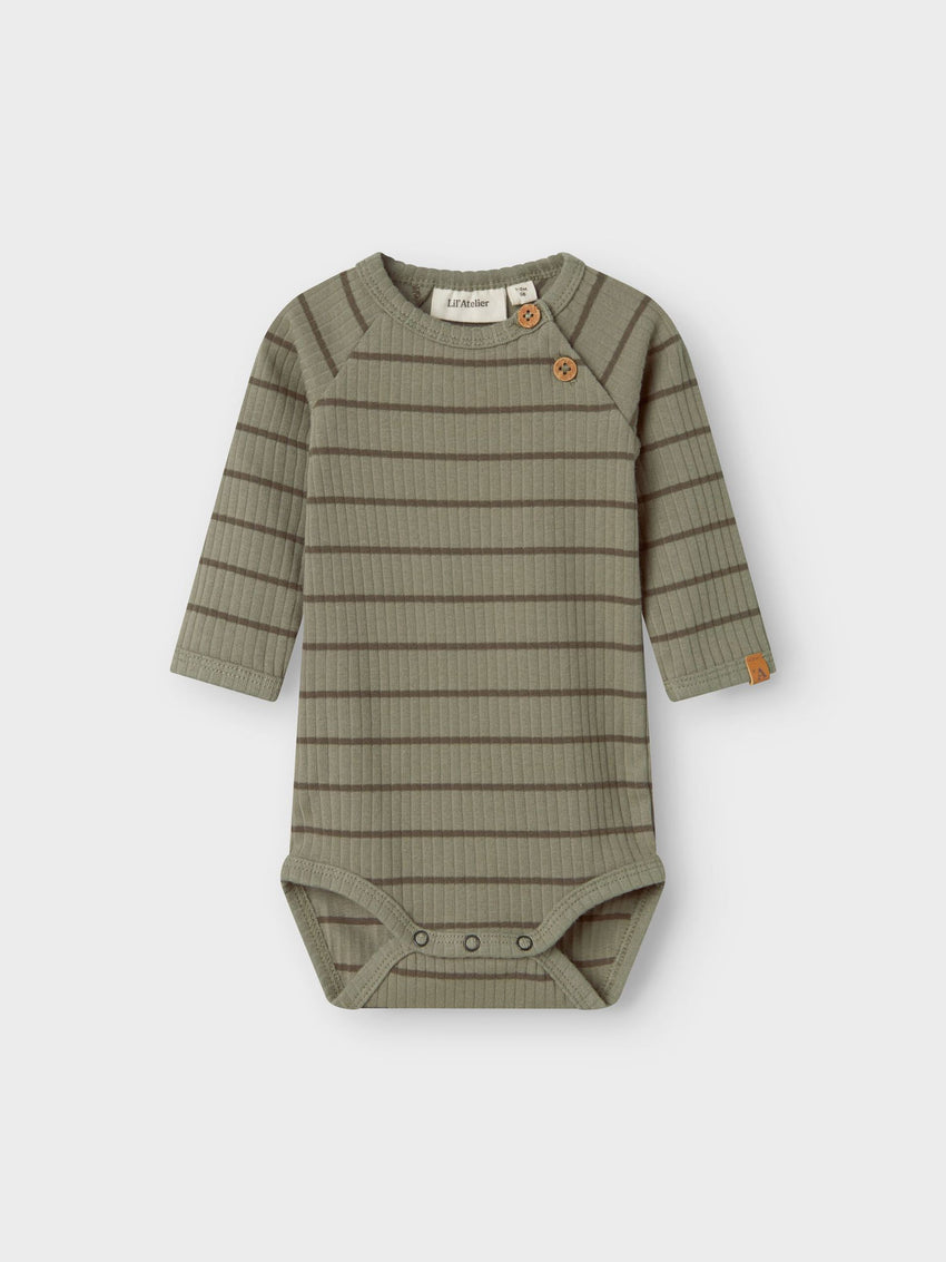 Body a costine verde - righe