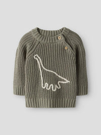 Maglioncino con dinosauro - Verde Trek