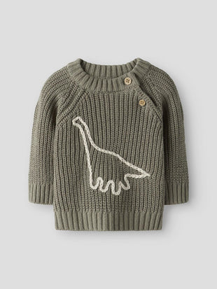 Maglioncino con dinosauro - Verde Trek
