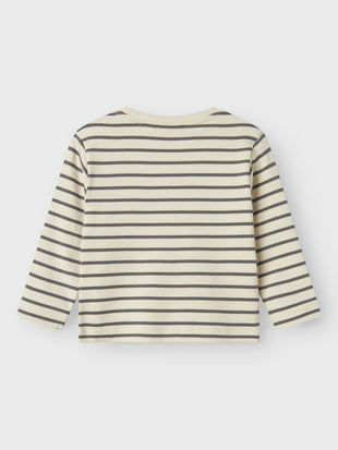 Maglia manica lunga - righe grigie