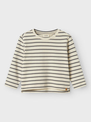 Maglia manica lunga - righe grigie