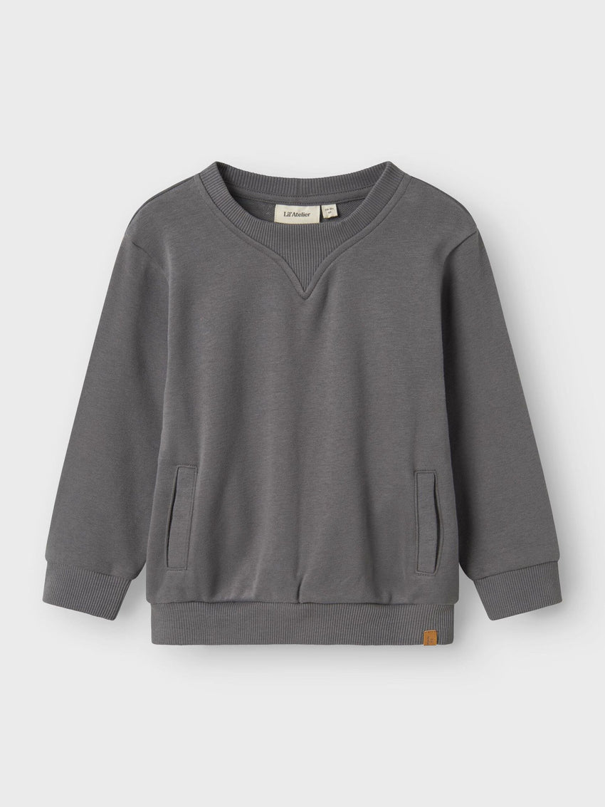 Felpa bambino girocollo - grigio scuro