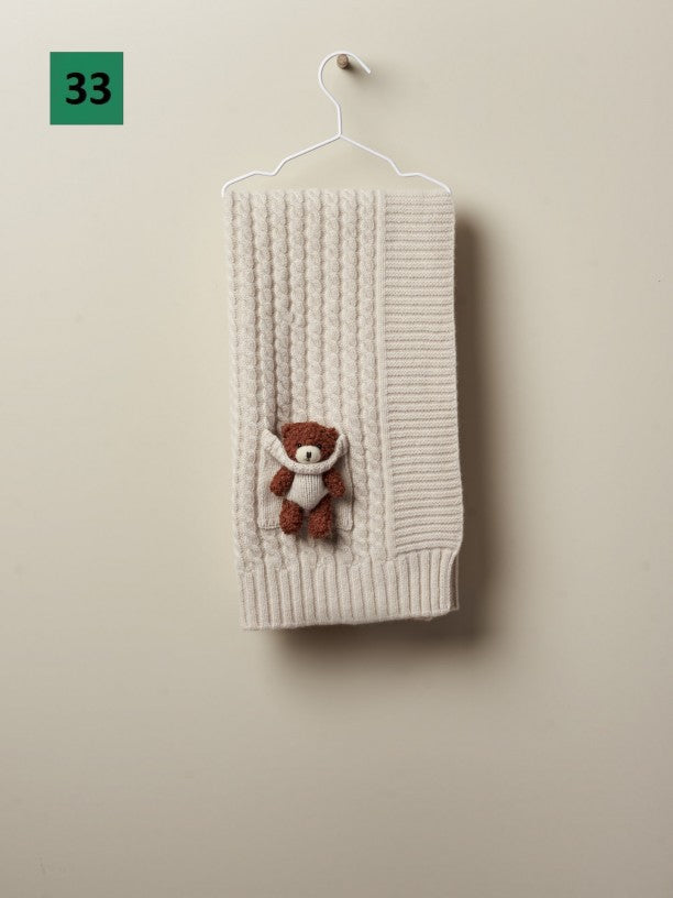Coperta orsetto - Lana e Cachmere - Beige