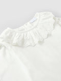 Blusa con collo volant - ricamato