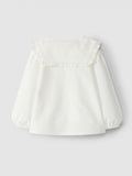 Blusa con colletto arricciato