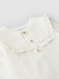 Blusa con colletto arricciato