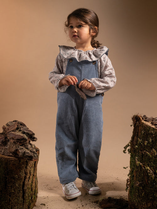 Salopette in velluto a coste - carta da zucchero