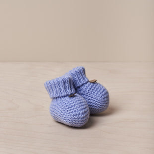 Pantofoline in lana azzurre