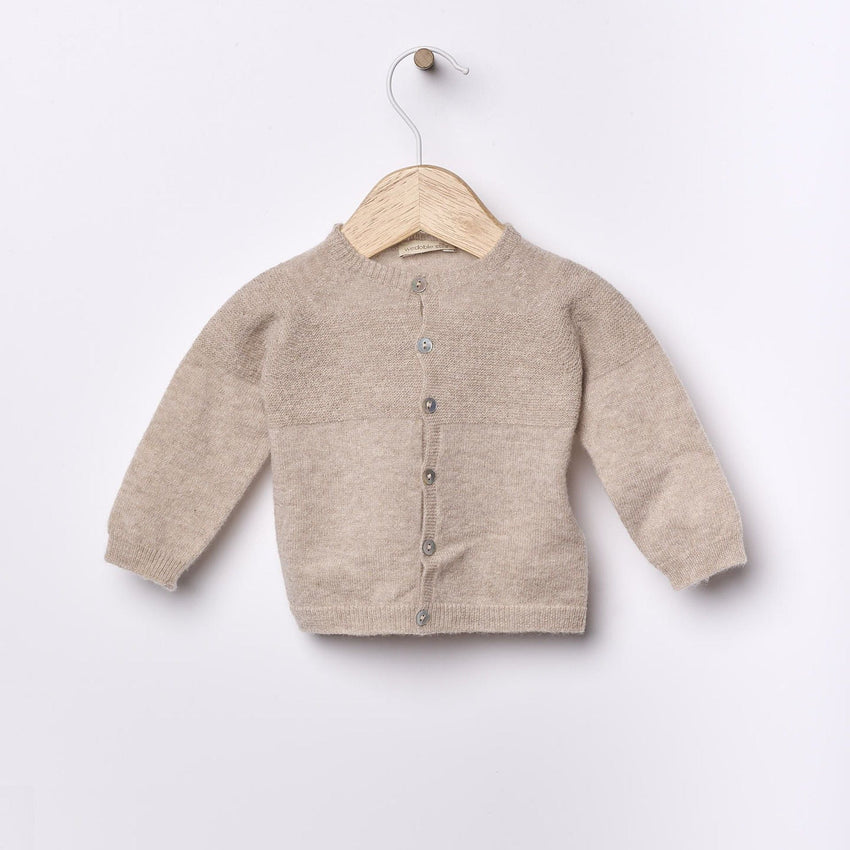 Cardigan in lana beige