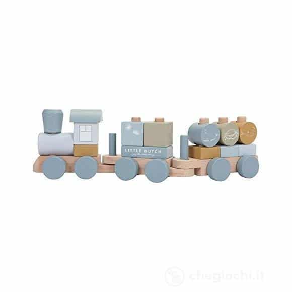Trenino con costruzioni in legno - LD