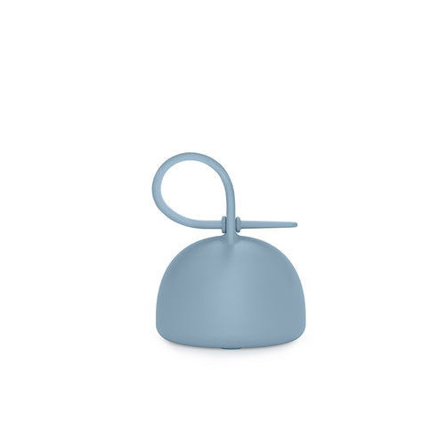 Porta ciuccio in silicone azzurro