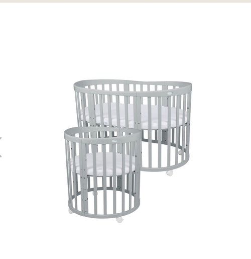 Culla/lettino 7in1 ovale - Grigio