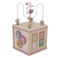 Cubo multi attività in legno - Rosa