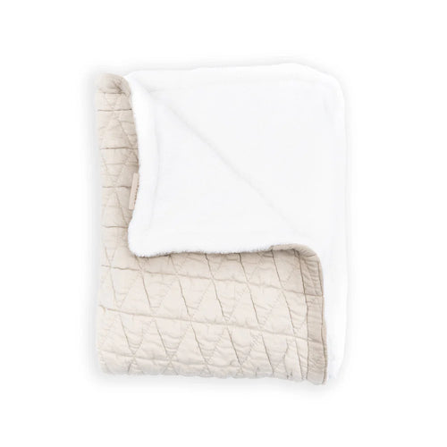 Copertina wrinkled lettino - bambù organico + spugna peluche - birch sand