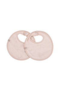 Set bavaglino Waffle 2 pezzi - Vintage Pink