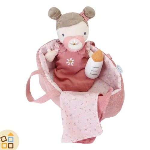 Bambola Baby Rosa con ciuccio magnetico e culla