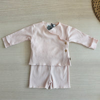 Completino in cotone leggero rosa - Tg. 1 mese