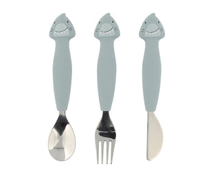 Set posatine in acciaio e silicone - squaletto