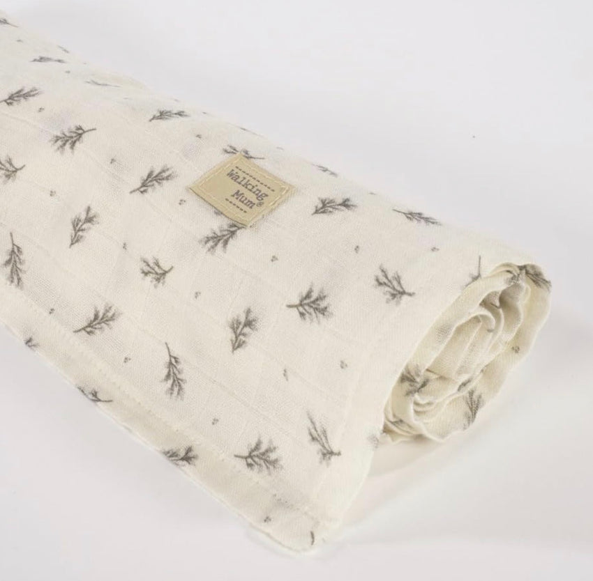 Swaddle Mimosa Green- 120x120  - Walking Mum