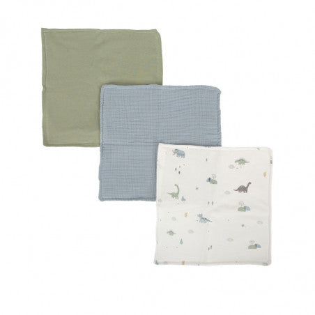 Set 3 lavette per cambio (spugna e cotone)