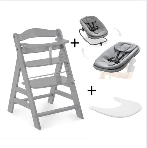 Seggiolone evolutivo Alpha Bundle NewBorn - Sedia + Sdraietta Bounce