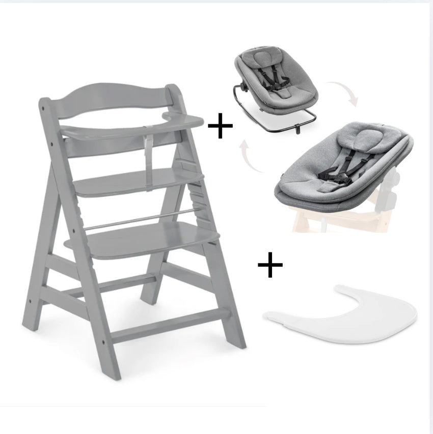 Seggiolone evolutivo Alpha Bundle NewBorn - Sedia + Sdraietta Bouncer