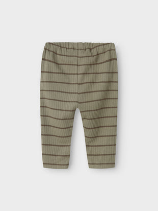 Pantalone morbido rigato - Verde