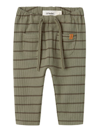 Pantalone morbido rigato - Verde