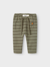 Pantalone morbido rigato - Verde