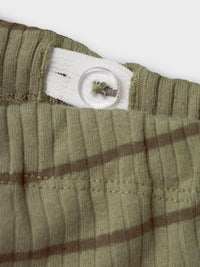 Pantalone morbido rigato - Verde
