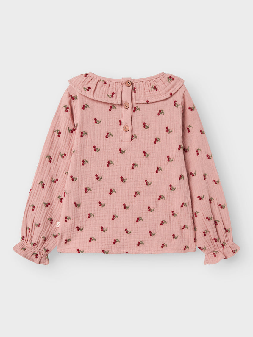 Blusa con colletto - Fantasia Cherry