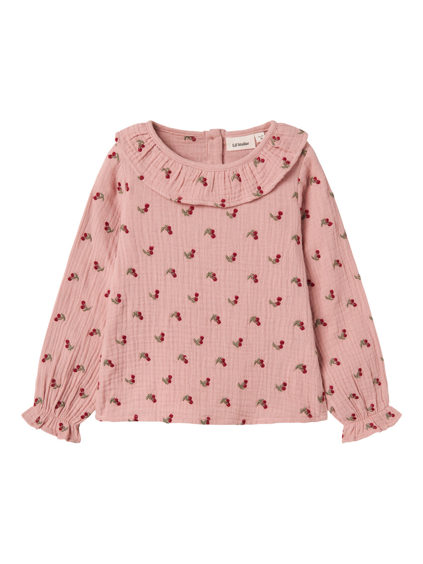 Blusa con colletto - Fantasia Cherry
