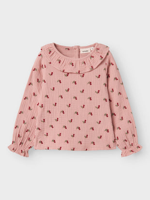 Blusa con colletto - Fantasia Cherry