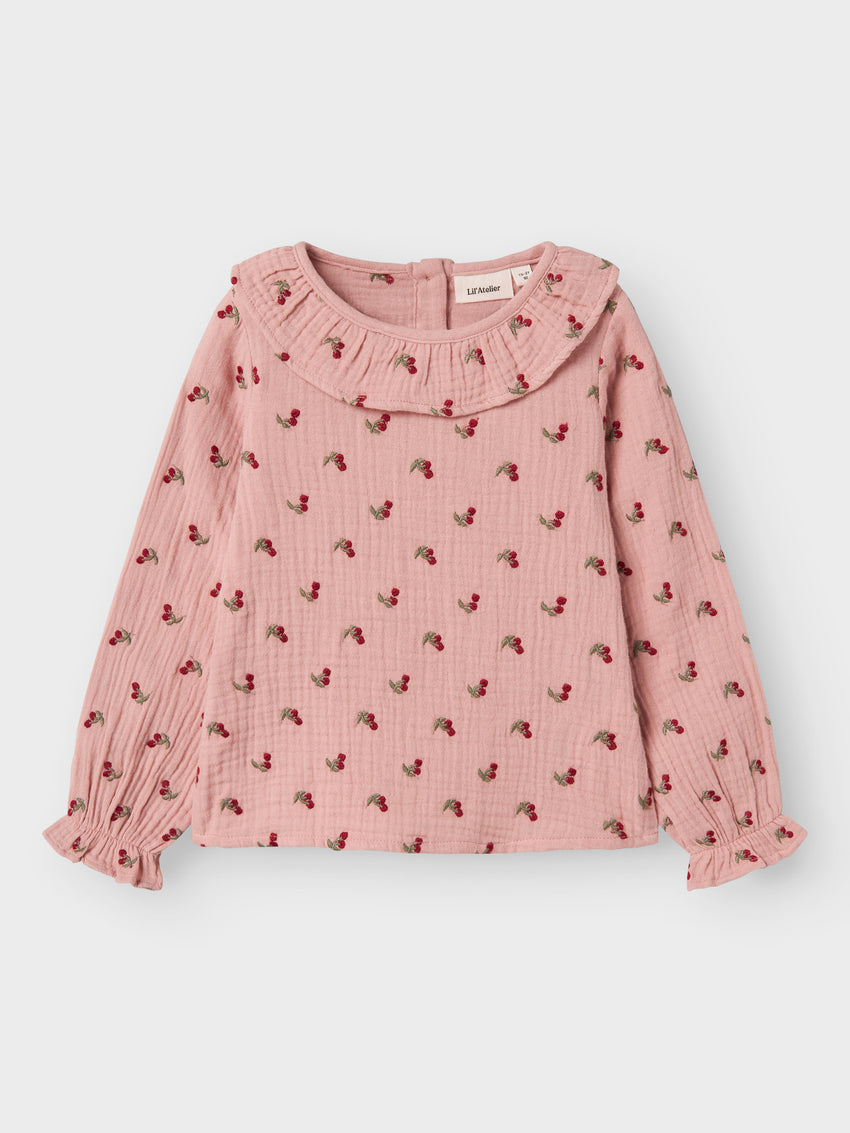 Blusa con colletto - Fantasia Cherry