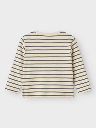 Maglia girocollo - Righe grigio scuro
