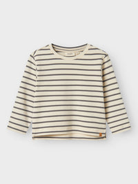 Maglia girocollo - Righe grigio scuro