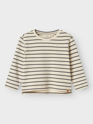 Maglia girocollo - Righe grigio scuro
