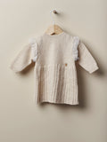 Abito a maniche lunghe in maglia a trecce