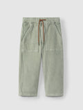 Pantaloni in velluto a coste larghe con tasche - Khaki