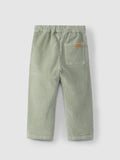 Pantaloni in velluto a coste larghe con tasche - Khaki
