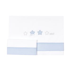 Set lenzuola lettino - Stelle azzurro